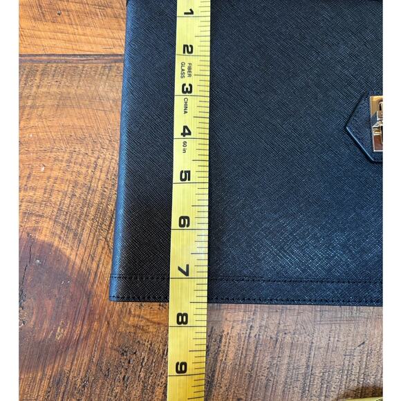 Henri Bendel West 57th Jewelry Book Black Leather Brown Suede - Picture 10 of 10